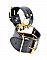 Наручники Fetish Fantasy Gold Cuffs черные с золотом