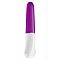 Лилово-белый вибратор D1 с загруглённым кончиком - 16 см.