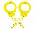 Желтые металлические наручники с ключиками