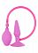 Розовый анальный расширитель SMALL INFLATABLE PLUG - 10 см.