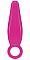 Розовая анальная пробка JAMMY JELLY ANAL FINGER PLUG - 7,2 см.