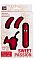 Красная вибропуля с 3 мягкими насадками NEON SWEET PASSION 10FUNC. VIBRATOR KIT