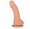 Телесный фаллоимитатор на присоске XSKIN 6 TPR DONG FLESH - 15 см.