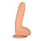 Телесный фаллоимитатор на присоске XSKIN 7 TPR DONG FLESH - 18 см.