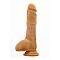 Телесный фаллоимитатор на присоске REALSTUFF REAL FEELING DONG 8.5INCH - 21,6 см.