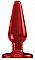 Красный анальный стимулятор Bottom Line 6 Model 1 Acrylic Red - 15,5 см.
