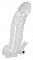Насадка на пенис с клиторальным вибростимулятором Crystal Skin