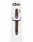 Коричневый двусторонний фаллоимитатор 12 Slim Double Dildo - 31,4 см.