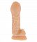 Телесный фаллоимитатор с закрытой головкой REALSTUFF REAL FEELING DONG UNCUT 7INCH - 17,8 см.