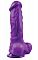 Фиолетовый фаллоимитатор Pleasures Thick 8 Dildo - 23,8 см.