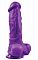Фиолетовый фаллоимитатор Pleasures Thick 5 Dildo - 18,3 см.