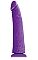 Фиолетовый фаллоимитатор без мошонки Pleasures Thin 8 Dildo - 20 см.