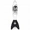 Прозрачная анальная пробка Motorhead Bomber Clear Black Glass - 17,8 см.