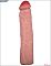 Телесный фаллоимитатор без мошонки из ультраскин - 23,5 см.