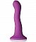 Фиолетовый изогнутый фаллоимитатор Colours Wave 6 Dildo - 19 см.