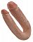 Двусторонний фаллоимитатор-мулат U-Shaped Large Double Trouble - 44,4 см.