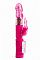 Перезаряжаемый розовый вибратор с ротацией - 22,5 см.