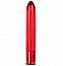 Красный классический вибратор с ребрышками METALLIX BELICOSO RIBBED VIBRATOR - 11,5 см.