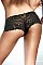 Deeper in Hell Трусики черные Boyshorts из кружева; SM