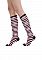 Красивые гольфы с необычным принтом - Leg Avenue, Черно-белый