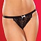 Трусики из гипюра черные Crotchless