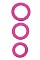 Набор эрекционных колец Posh Silicone Love Rings розовый