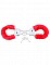 Наручники с красным искусственным мехом