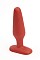 Шероховатая анальная пробка Slim Medium Red