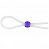 ���������� ����� � ���������� ������� SILICONE COCK RING WITH BEAD LAVENDER