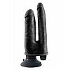 Двойной чёрный вибратор со съемной присоской Double Vibrating Double Penetrator - 23,5 см. Двойной чёрный вибратор со съемной присоской Double Vibrating Double Penetrator - 23,5 см.