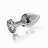 �������� ������ Butt Plug Silver Small Diamond
