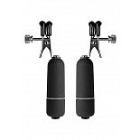 <strong>Клипсы на соски с вибрацией черные SH-OU039BLK</strong> <br />
Металлические зажимы для сосков с резиновым покрытием и вибрацией. <div class="charTableblock"> </div> Клипсы на соски с вибрацией черные SH-OU039BLK
Металлические зажимы для сосков с резиновым покрытием и вибрацией.