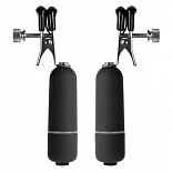 <strong>Чёрные клипсы на соски с вибрацией </strong> <br />
Металлические зажимы для сосков с резиновым покрытием и вибрацией. <div class="charTableblock"><div><span>Производитель</span>: OUCH by Shots Media BV, Нидерланды</div></div> Чёрные клипсы на соски с вибрацией
Металлические зажимы для сосков с резиновым покрытием и вибрацией.