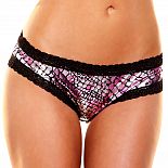 <strong>Нарядные трусики с блеском и кружевной окантовкой </strong> <br />
Женские трусики, окантованные мягким кружевом. <div class="charTableblock"><div><span>Размер</span>: S (42-44); M (44-46); L (46-48)</div><div><span>Цвет</span>: красный, розовый</div><div><span>Производитель</span>: Hustler Lingerie, США</div><div><span>В наличии</span>: M-L, розовый; S-M, розовый; M-L, розовый леопард; S-M, розовый леопард</div></div> Нарядные трусики с блеском и кружевной окантовкой
Женские трусики, окантованные мягким кружевом.