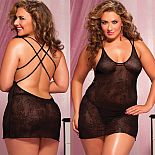 <strong>Сорочка увеличенного Размера с паттерным рисунком</strong> <br />
Игривая коротенькая сорочка с округлым вырезом декольте из тончайшей прозрачной ткани имитирующая раскраску зебры. <div class="charTableblock"><div><span>Размер</span>: 1X (50-52); 2X (52-54)</div><div><span>Цвет</span>: черный</div><div><span>Производитель</span>: Seven`til Midnight, США</div><div><span>В наличии</span>: 1X-2X, черный</div></div> Сорочка увеличенного Размера с паттерным рисунком
Игривая коротенькая сорочка с округлым вырезом декольте из тончайшей прозрачной ткани имитирующая раскраску зебры.