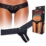 <strong>Чёрные ажурные трусики-тонг с жемчужной нитью</strong> <br />
Трусики-тонг черного цвета с широким кружевным поясом и маленьким логотипом Hustler привлекают свое внимание необычным дизайном!Жемчужная нить с шестью бусинами для клиторальной стимуляции. <div class="charTableblock"><div><span>Размер</span>: M (44-46); L (46-48)</div><div><span>Цвет</span>: черный</div><div><span>Производитель</span>: Hustler, США</div><div><span>В наличии</span>: M-L, черный</div></div> Чёрные ажурные трусики-тонг с жемчужной нитью
Трусики-тонг черного цвета с широким кружевным поясом и маленьким логотипом Hustler привлекают свое внимание необычным дизайном!Жемчужная нить с шестью бусинами для клиторальной стимуляции.