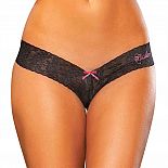 <strong>Кружевные трусики-тонг</strong> <br />
Кружевные трусики-тонг из тончайшей сетчатой ткани с заниженной линией талии. <div class="charTableblock"><div><span>Размер</span>: M (44-46); L (46-48)</div><div><span>Цвет</span>: черный</div><div><span>Производитель</span>: Hustler Lingerie, США</div><div><span>В наличии</span>: M-L, черный</div></div> Кружевные трусики-тонг
Кружевные трусики-тонг из тончайшей сетчатой ткани с заниженной линией талии.