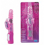 <strong>Ротатор со стимулятором клитора *Бабочка*</strong> <br />
Водонепроницаемый, многоскоростной, рельефный вибратор с вращающимися бусинками. Клиторальный стимулятор выполнен в виде бабочки и работает в 7 режимах. Вибраторы основного тела ротатора и клиторального стимулятора независимые друг от друга. <div class="charTableblock"> </div> Ротатор со стимулятором клитора *Бабочка*
Водонепроницаемый, многоскоростной, рельефный вибратор с вращающимися бусинками. Клиторальный стимулятор выполнен в виде бабочки и работает в 7 режимах. Вибраторы основного тела ротатора и клиторального стимулятора независимые друг от друга.