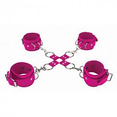 <strong>Розовый комплект оков Hand And Legcuffs </strong> <br />
Комплект оков, состоит из пары мягких наручников, изготовленных из кожи.<div class="charTableblock"><div><span>Материал</span>: кожа</div><div><span>Цвет</span>: красный, розовый</div><div><span>Производитель</span>: OUCH by Shots Media BV, Нидерланды</div></div> Розовый комплект оков Hand And Legcuffs
Комплект оков, состоит из пары мягких наручников, изготовленных из кожи.