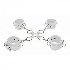 <strong>Белый комплект оков Hand And Legcuffs </strong> <br />
Комплект оков, состоит из пары мягких наручников, изготовленных из кожи.<div class="charTableblock"><div><span>Материал</span>: кожа</div><div><span>Цвет</span>: белый</div><div><span>Производитель</span>: OUCH by Shots Media BV, Нидерланды</div></div> Белый комплект оков Hand And Legcuffs
Комплект оков, состоит из пары мягких наручников, изготовленных из кожи.