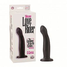 <strong>Черный силиконовый дилдо для страпона G-Caress - 16 см.</strong> <br />
Силиконовый дилдо черного цвета со слегка изогнутой головкой, на которой имеются продольные выступы и выпуклые точки для дополнительной стимуляции.<div class="charTableblock"><div><span>Длина, см</span>: 16</div><div><span>Диаметр, см</span>: 3.75</div><div><span>Длина, см</span>: 13-16</div><div><span>Диаметр, см</span>: 3</div><div><span>Материал</span>: силикон</div><div><span>Цвет</span>: черный</div><div><span>Особенности</span>: насадка; harness</div><div><span>Производитель</span>: California Exotic Novelties, США</div></div> Черный силиконовый дилдо для страпона G-Caress - 16 см.
Силиконовый дилдо черного цвета со слегка изогнутой головкой, на которой имеются продольные выступы и выпуклые точки для дополнительной стимуляции.