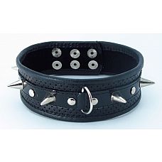 <strong>Чёрный кожаный ошейник с толстыми шипами</strong> <br />
Ошейник черного цвета, выполнен из высококачественной кожи.<div class="charTableblock"><div><span>Материал</span>: кожа</div><div><span>Цвет</span>: черный</div><div><span>Производитель</span>: БДСМ арсенал, Россия</div></div> Чёрный кожаный ошейник с толстыми шипами
Ошейник черного цвета, выполнен из высококачественной кожи.