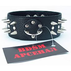 <strong>Чёрный широкий ошейник с шипами </strong> <br />
Ошейник черного цвета, выполнен из высококачественной кожи.<div class="charTableblock"><div><span>Материал</span>: кожа</div><div><span>Цвет</span>: черный</div><div><span>Производитель</span>: БДСМ арсенал, Россия</div></div> Чёрный широкий ошейник с шипами
Ошейник черного цвета, выполнен из высококачественной кожи.