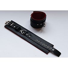 <strong>Чёрные подшитые кожаные наножники с красным подкладом</strong> <br />
Наножники подшитые.<div class="charTableblock"><div><span>Материал</span>: кожа</div><div><span>Производитель</span>: Beastly, Россия</div></div> Чёрные подшитые кожаные наножники с красным подкладом
Наножники подшитые.