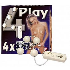 <strong>Вагинальные шарики с вибрацией</strong> <br />
4 вагинальных шарика с вибрацией белого цвета.<div class="charTableblock"> </div> Вагинальные шарики с вибрацией
4 вагинальных шарика с вибрацией белого цвета.