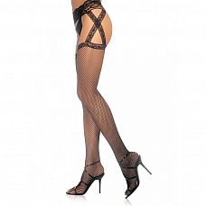 <strong>Чулки с ажурным поясом и скрещенными бретелями</strong> <br />
Чулочки-сетка с кружевным поясом. <div class="charTableblock"><div><span>Размер</span>: S (42-44); M (44-46); L (46-48)</div><div><span>Цвет</span>: черный</div><div><span>Производитель</span>: Leg Avenue, США</div><div><span>В наличии</span>: S-M-L, черный</div></div> Чулки с ажурным поясом и скрещенными бретелями
Чулочки-сетка с кружевным поясом.