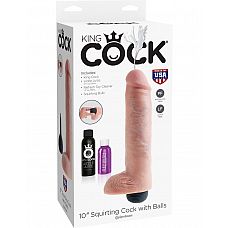 <strong>Фаллоимитатор King Cock 10 Squirting Cock с эффектом эякуляции - 25,4 см.</strong> <br />
Фаллоимитатор King Cock 10 Squirting Cock с эффектом семяизвержения - максимально естественная форма, текстура и цвет позволяют окунуться в мир удовольствия.<div class="charTableblock"><div><span>Длина, см</span>: 25.40</div><div><span>Диаметр, см</span>: 5.30</div><div><span>Материал</span>: ПВХ (PVC)</div><div><span>Цвет</span>: телесный</div><div><span>Особенности</span>: с мошонкой; с семяизвержением</div><div><span>Длина, см</span>: 25 и более</div><div><span>Диаметр, см</span>: 5</div><div><span>Производитель</span>: PipeDream, США</div></div> Фаллоимитатор King Cock 10 Squirting Cock с эффектом эякуляции - 25,4 см.
Фаллоимитатор King Cock 10 Squirting Cock с эффектом семяизвержения - максимально естественная форма, текстура и цвет позволяют окунуться в мир удовольствия.