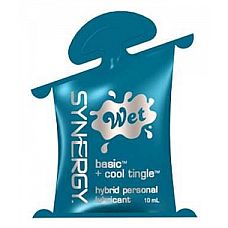 <strong>Гибридный лубрикант с охлаждающим эффектом Wet Synergy Cool Tingle - 10 мл. </strong> <br />
Высококлассный гибридный лубрикант = вода + силикон (ок.<div class="charTableblock"><div><span>Основа</span>: силиконовая</div><div><span>Особенности</span>: продлевающая; для секс игрушек; вагинальная; охлаждающая</div><div><span>Объем, мл</span>: 5-29</div><div><span>Объем, мл</span>: 10</div></div> Гибридный лубрикант с охлаждающим эффектом Wet Synergy Cool Tingle - 10 мл.
Высококлассный гибридный лубрикант = вода + силикон (ок.