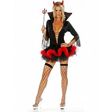 <strong>Костюм "Верховный демон" - Le Frivole, S/M, Черно-красный</strong> <br />
Подчеркнуто женственный по силуэту и театральный по деталям, такого плана, как рожки чертенка или трезубец, костюмчик верховного демона из преисподней станет великолепным выбором для девушки, решившей слегка пошалить на вечеринке.<div class="charTableblock"> </div> Костюм "Верховный демон" - Le Frivole, S/M, Черно-красный
Подчеркнуто женственный по силуэту и театральный по деталям, такого плана, как рожки чертенка или трезубец, костюмчик верховного демона из преисподней станет великолепным выбором для девушки, решившей слегка пошалить на вечеринке.