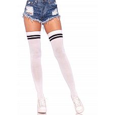 <strong>Чулки в спортивном стиле Ribbed Athletic Thigh Highs </strong> <br />
Супер эластичные чулки с контрастными полосками в верхней части.<div class="charTableblock"><div><span>Размер</span>: S (42-44); M (44-46); L (46-48)</div><div><span>Цвет</span>: белый</div><div><span>Производитель</span>: Leg Avenue, США</div><div><span>В наличии</span>: S-M-L, белый с черным</div></div> Чулки в спортивном стиле Ribbed Athletic Thigh Highs
Супер эластичные чулки с контрастными полосками в верхней части.